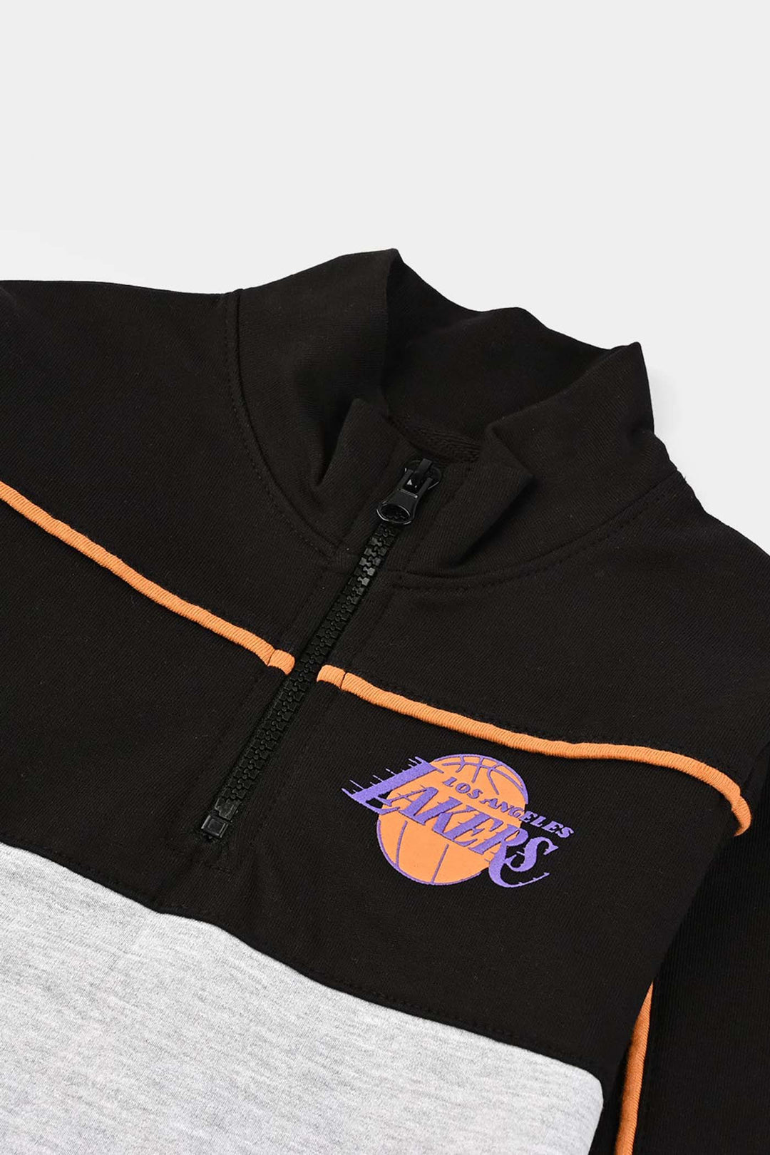 Boys Jersey/Terry 2 Piece Suit Lakers-Black/Grey