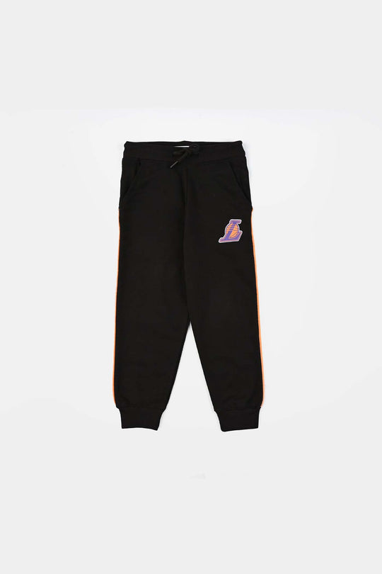 Boys Jersey/Terry 2 Piece Suit Lakers-Black/Grey