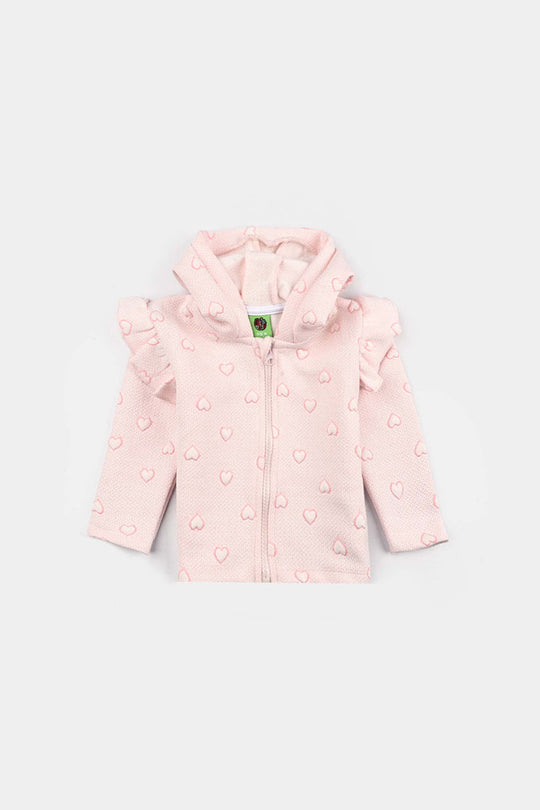 Infant Girls Jacquard Suit - Pink