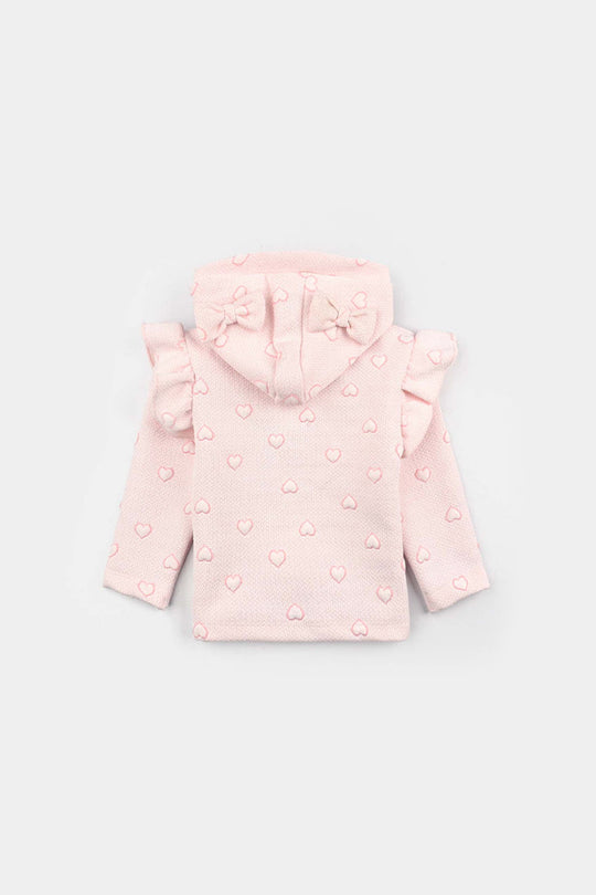 Infant Girls Jacquard Suit - Pink