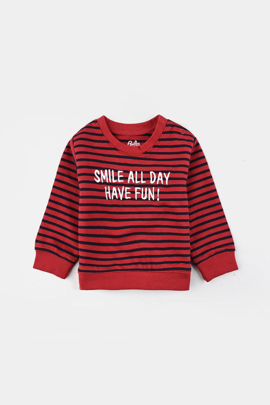 Infant Boys Jersey/Terry 2 Piece Smile All Day-Salsa