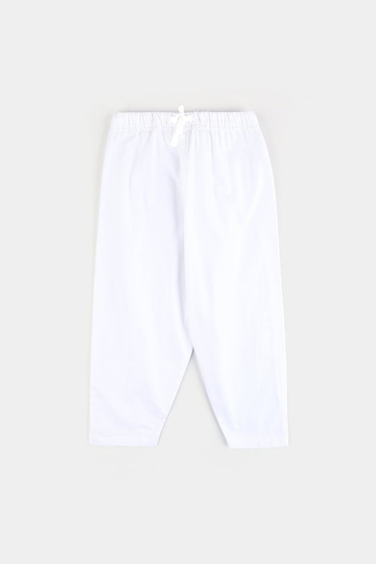 Infant Boys Cotton Eastern Bottoms-Off White