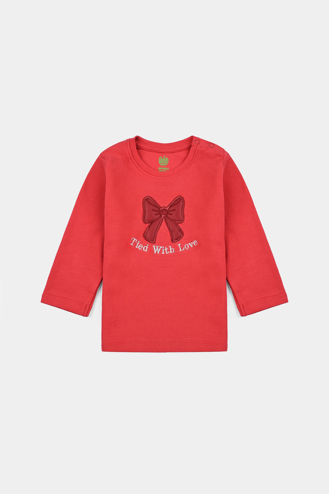 Infant Girls Cotton Interlock Suit THE BOW WORLD - Red