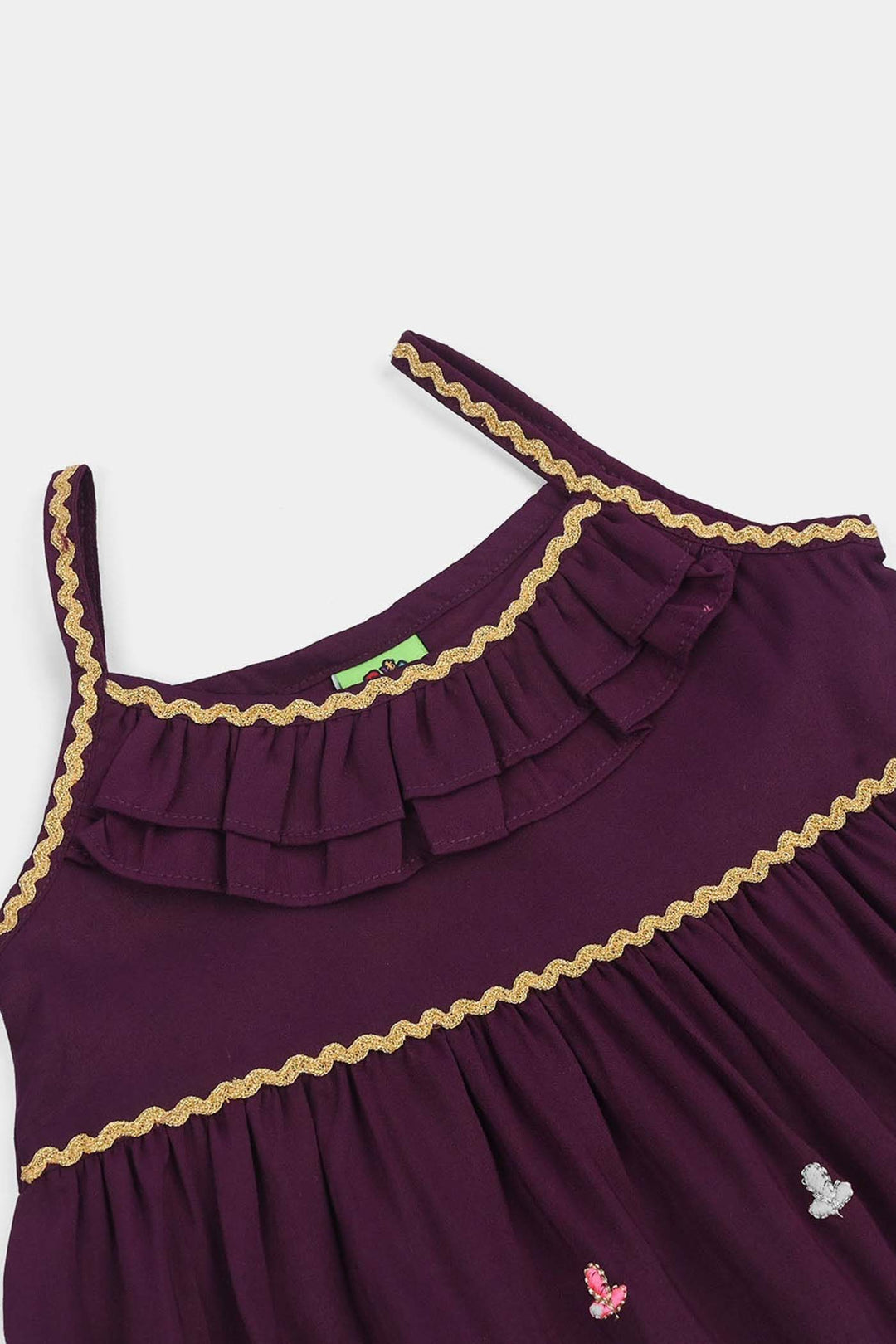Infant Girls Poly Cambric 2-Piece Set (Maehka Gul) - Purple