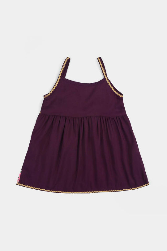 Infant Girls Poly Cambric 2-Piece Set (Maehka Gul) - Purple