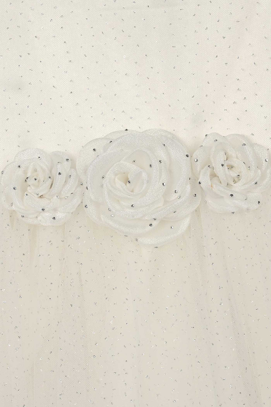 Girls Net Fancy Frock (Fairy) - Off-White