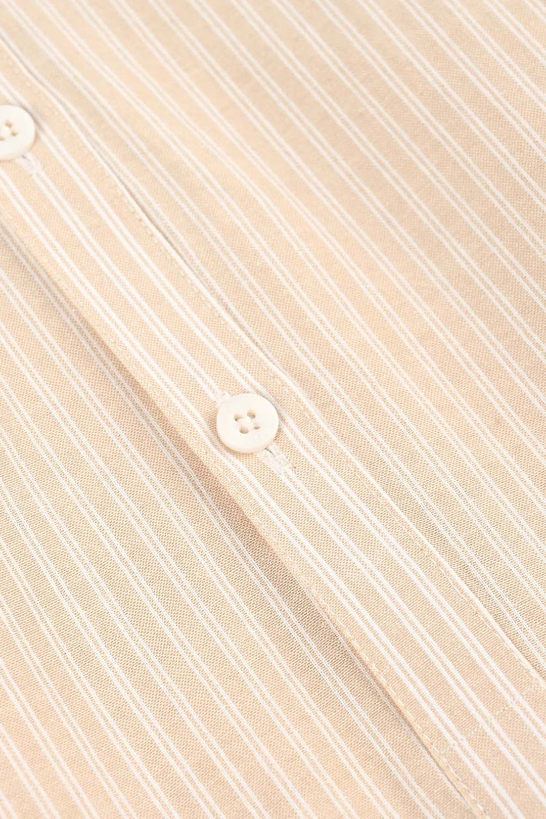 Boys Yarn Dyed Basic Kurta (Stripe) - Beige