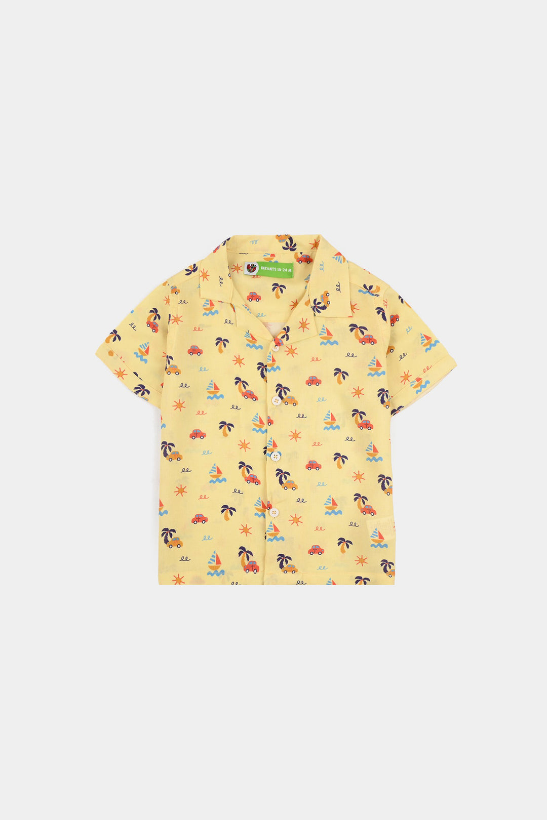 Infant Boys Viscose Nightwear (Beach Vibes) - Yellow
