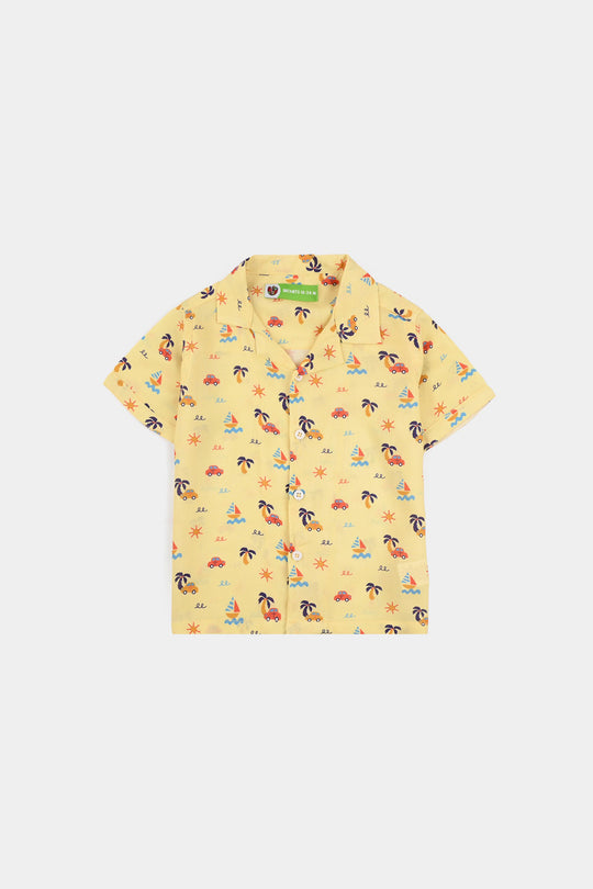Infant Boys Viscose Nightwear (Beach Vibes) - Yellow