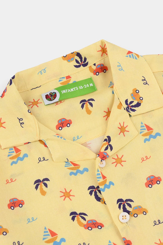 Infant Boys Viscose Nightwear (Beach Vibes) - Yellow