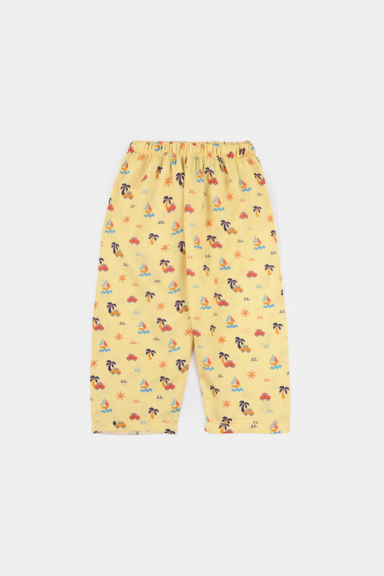 Infant Boys Viscose Nightwear (Beach Vibes) - Yellow