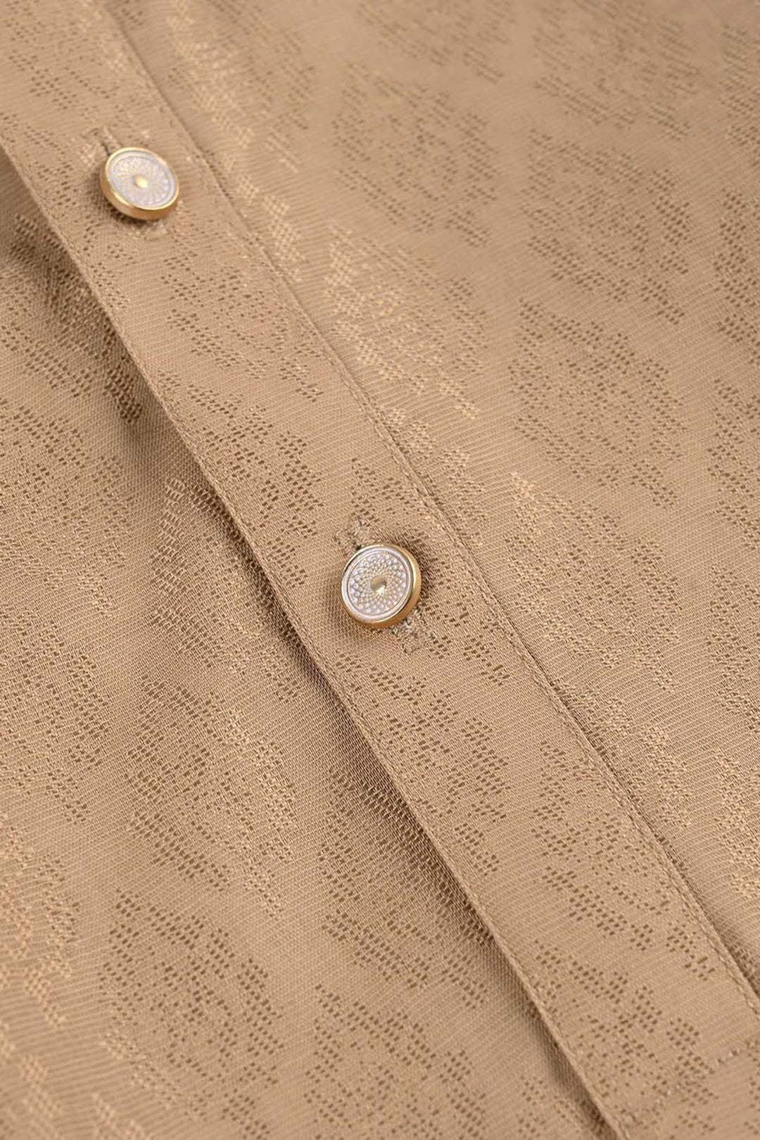 Boys Jacquard Kurta Pajama (Khas) - Beige