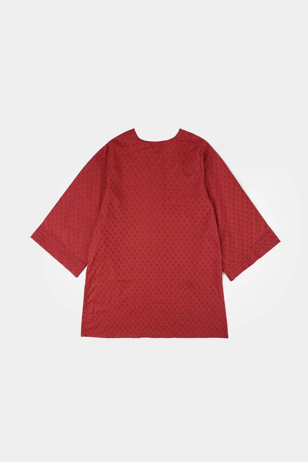 Girls Jacquard 2-Piece Suit (Rose) - Maroon