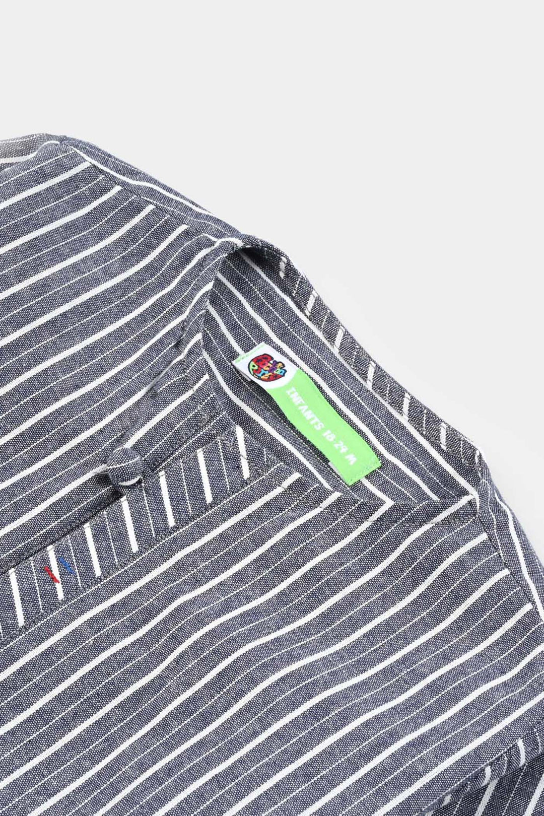 Infant Boys Yarn Dyed Basic Kurta (Loop Style)-GREY