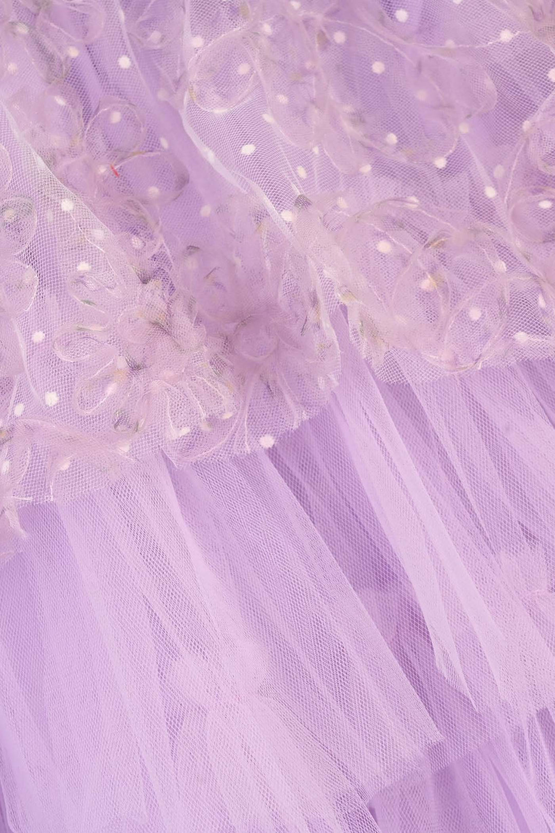 Girls Net Fancy Frock - Lilac