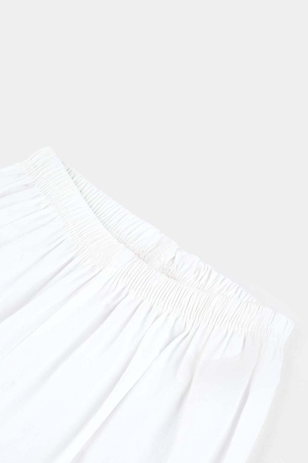 Girls Cotton Organza Culotte-White