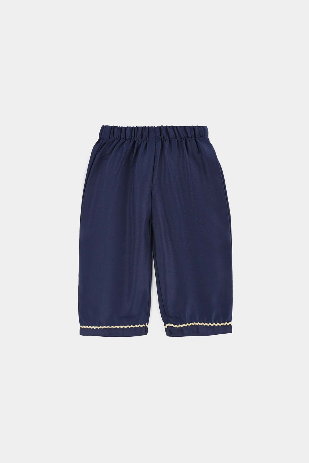 Infant Girls Embroidered Poly Cambric 2-Piece Suit (Chulbuli) - Navy