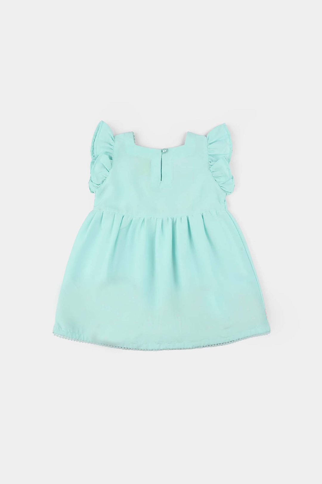 Infant Girls Poly Cambric Embroidered Kurti (Rani Bagh) - Mint Green