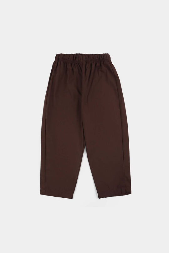 Boys Poly Viscose Kurta Pajama (Blended) - Brown