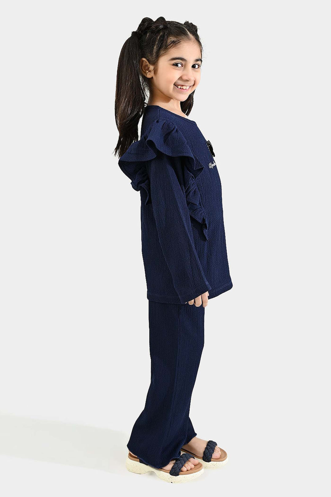 Girls Poly Crinkle 2 Piece KINDNESS IS MAGIC-Blue
