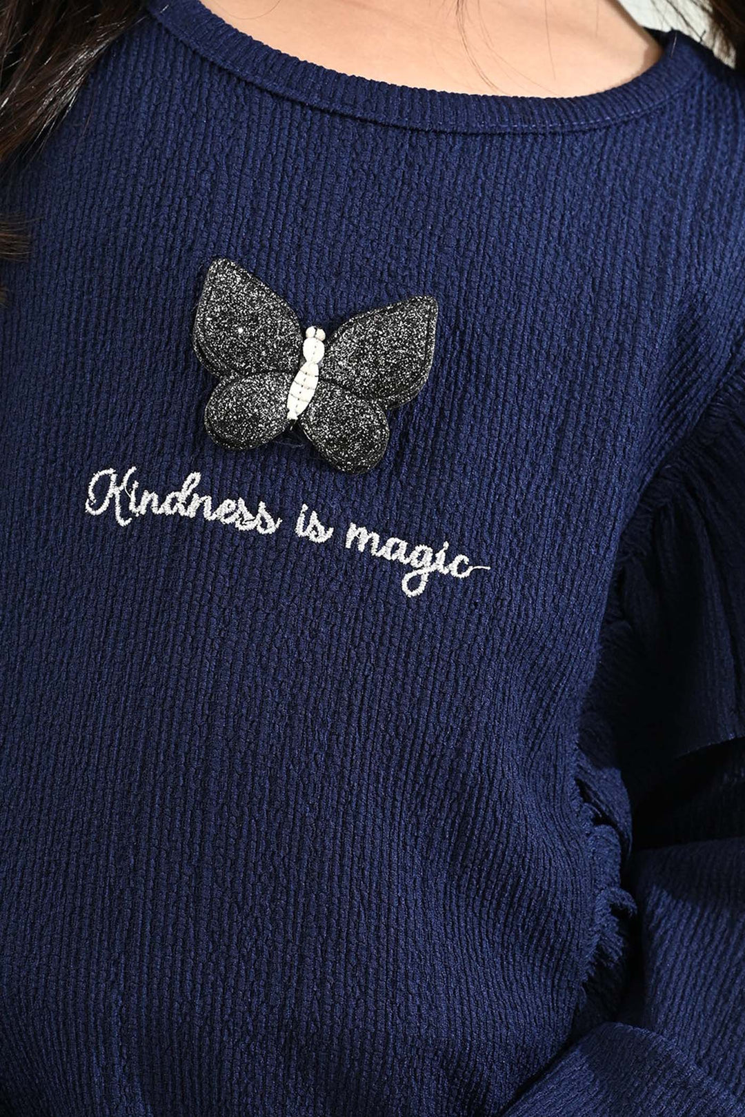 Girls Poly Crinkle 2 Piece KINDNESS IS MAGIC-Blue