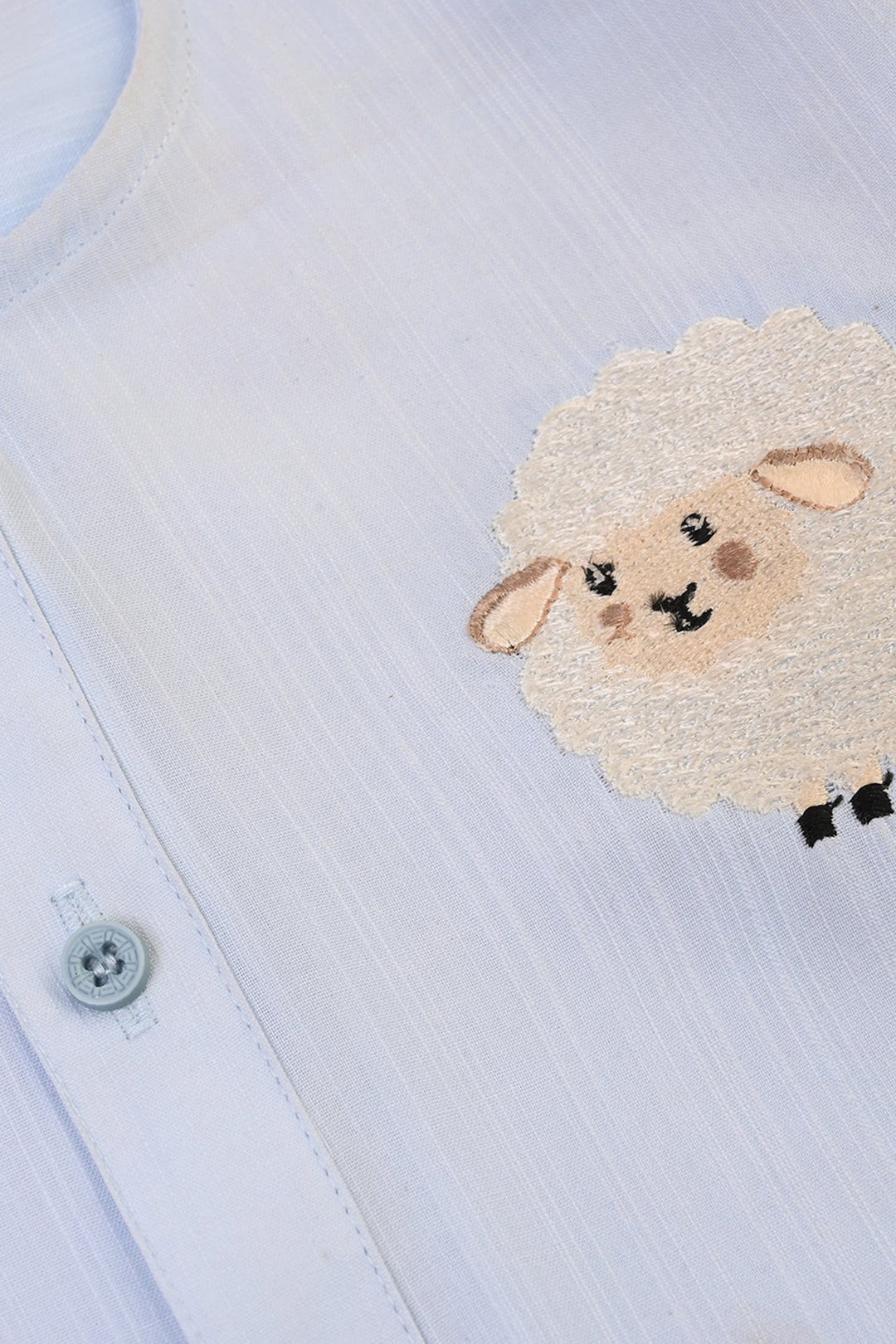 Infant Boys Poly Viscose 2Piece Suit (Sheep)-Blue