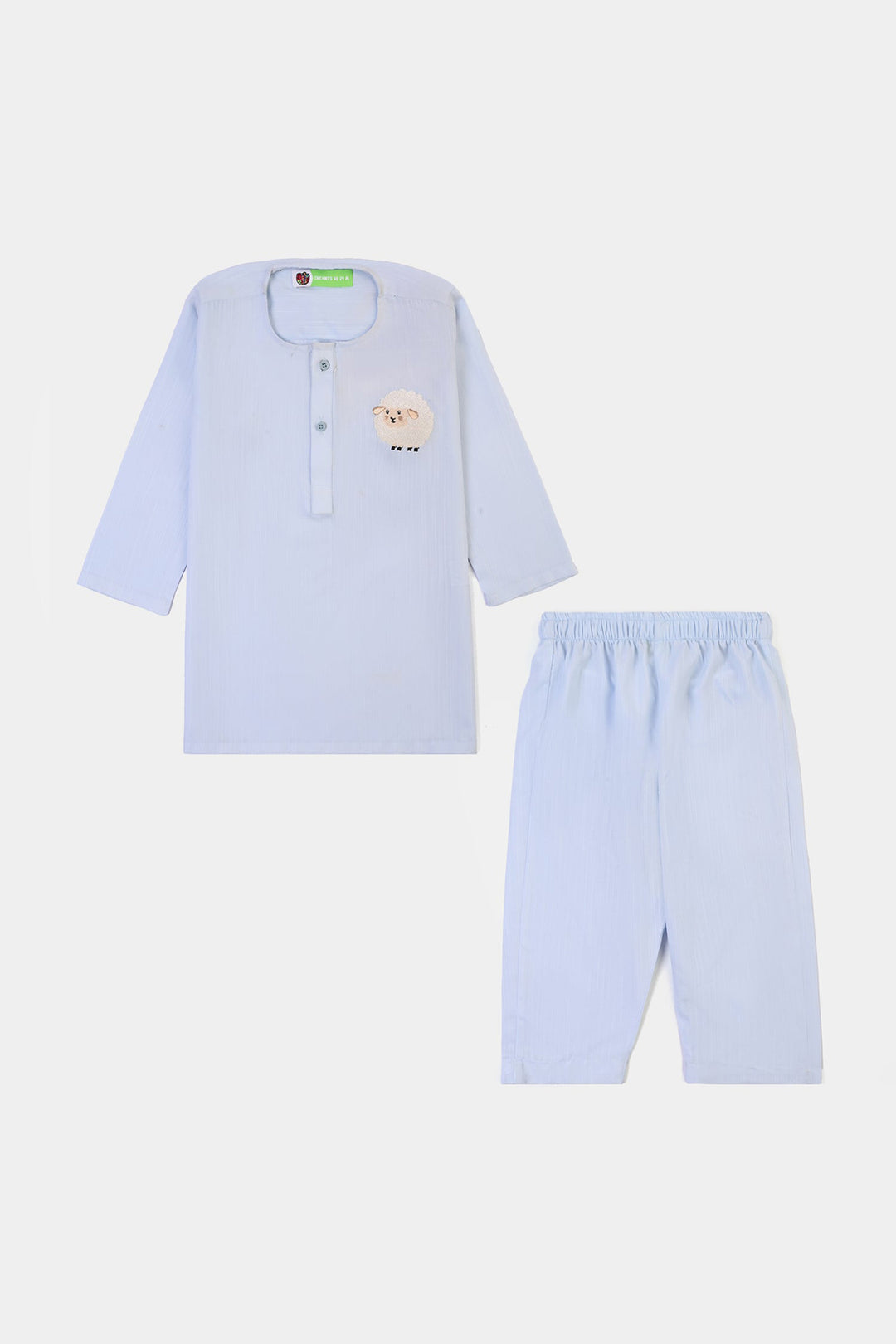 Infant Boys Poly Viscose 2Piece Suit (Sheep)-Blue