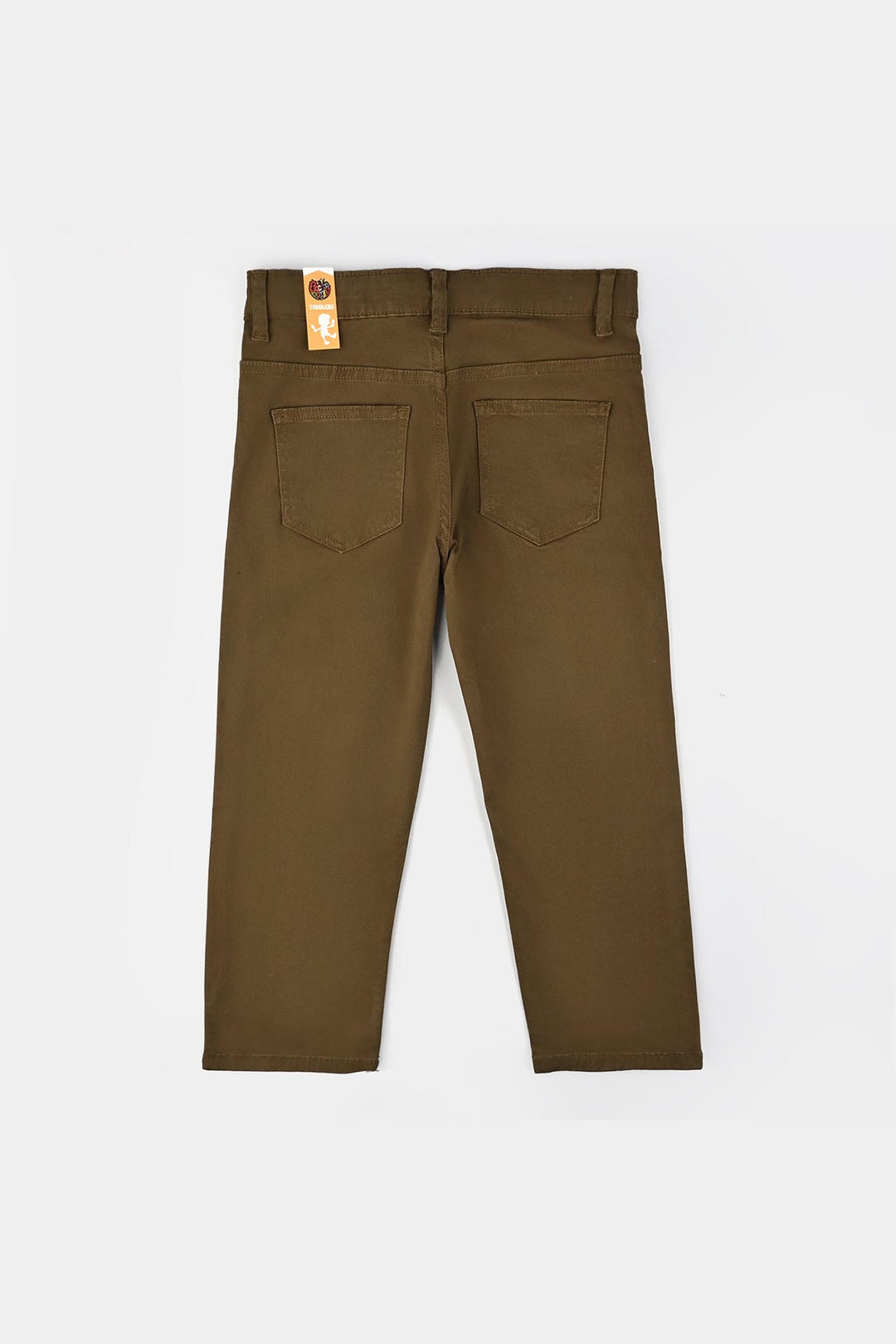 Boys Cotton Twill Pant Basic-Cashew