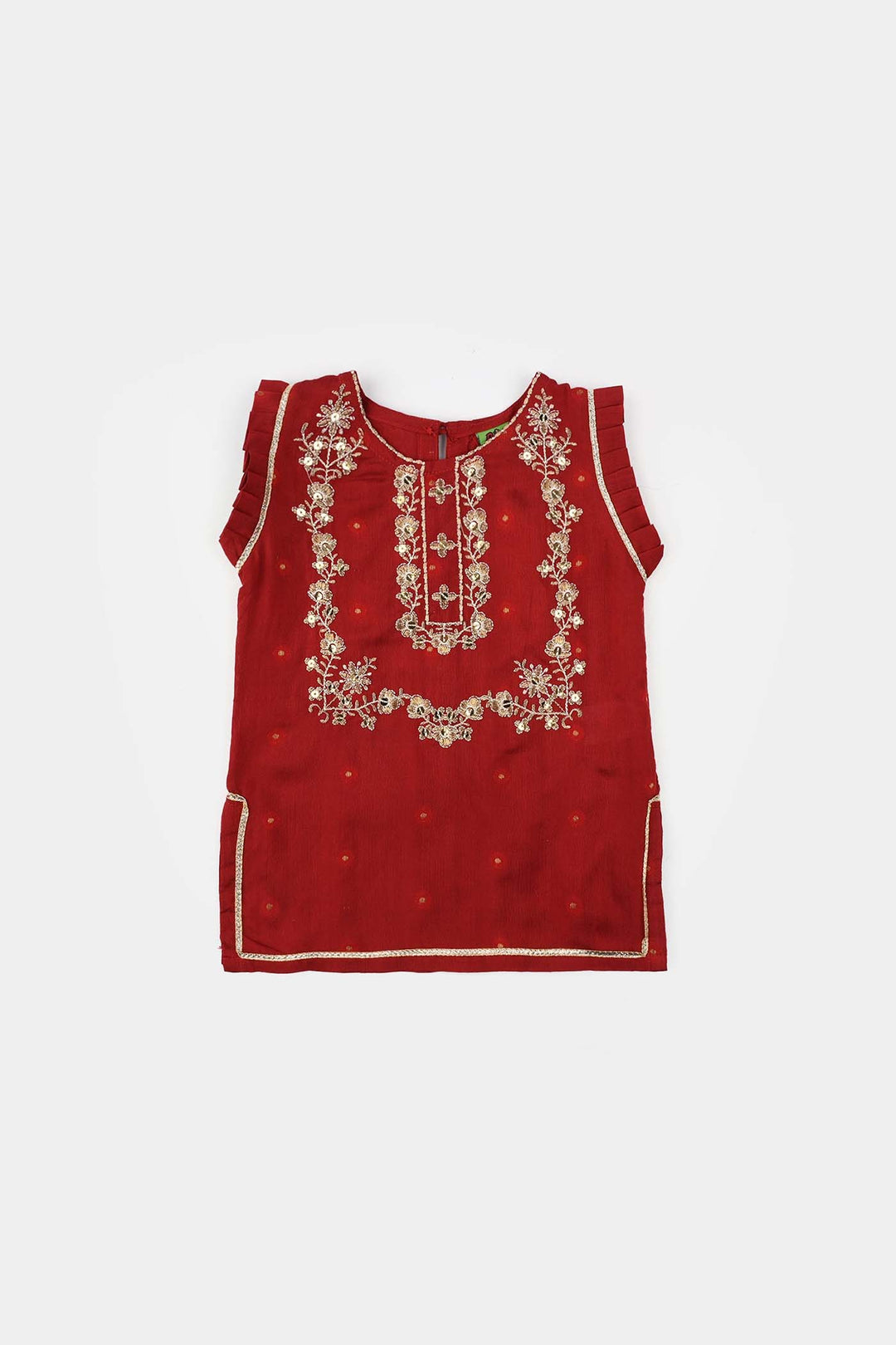 Infant Girls Jacquard 2-Piece Suit (Khumaar) - Red