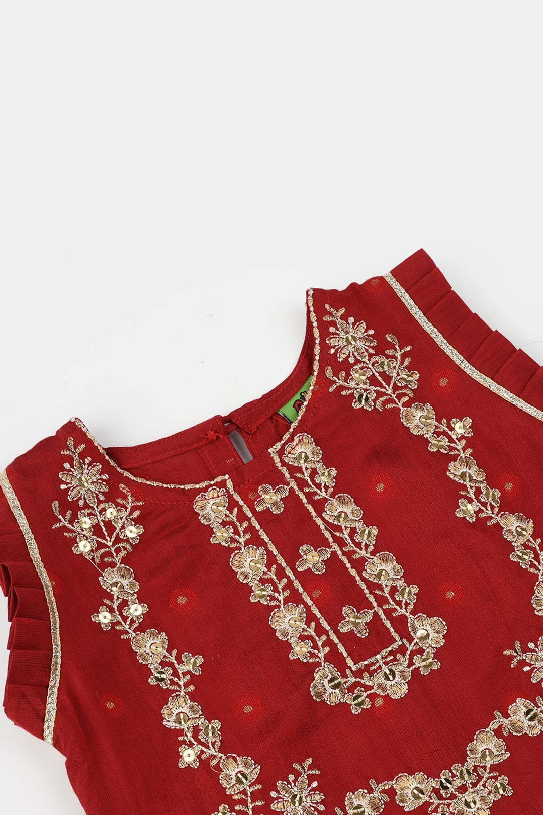 Infant Girls Jacquard 2-Piece Suit (Khumaar) - Red