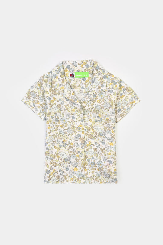 Infant Girls Linen Viscose Nightwear - Floral