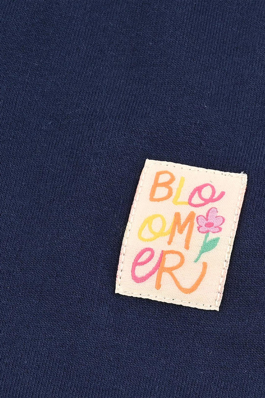 Girls Jersey/Terry Pajama Bloomer-NAVY