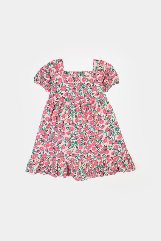 Girls Casual Frock Bloom-Multi