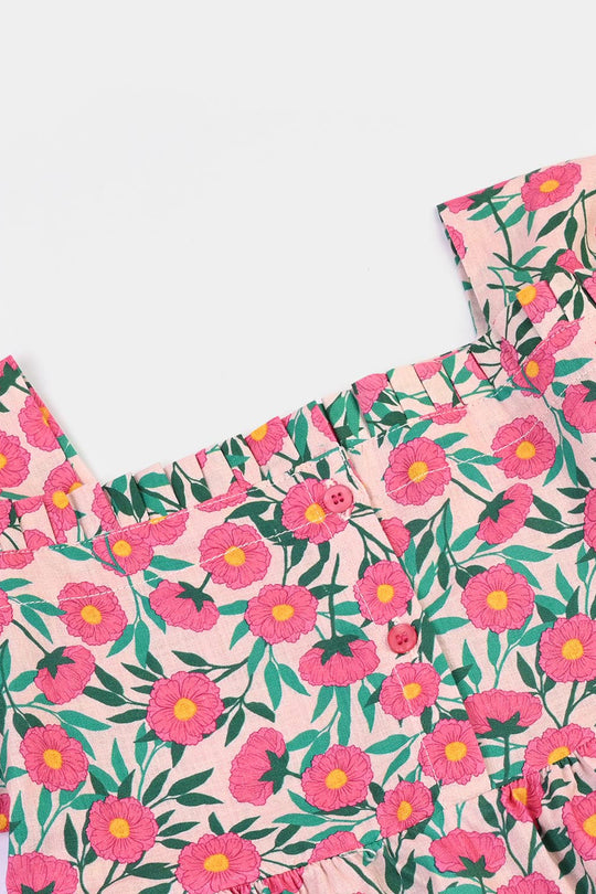 Girls Casual Frock Bloom-Multi