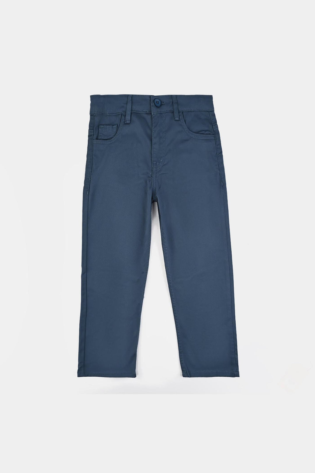 Boys Cotton Twill Pant Basic-NAVY