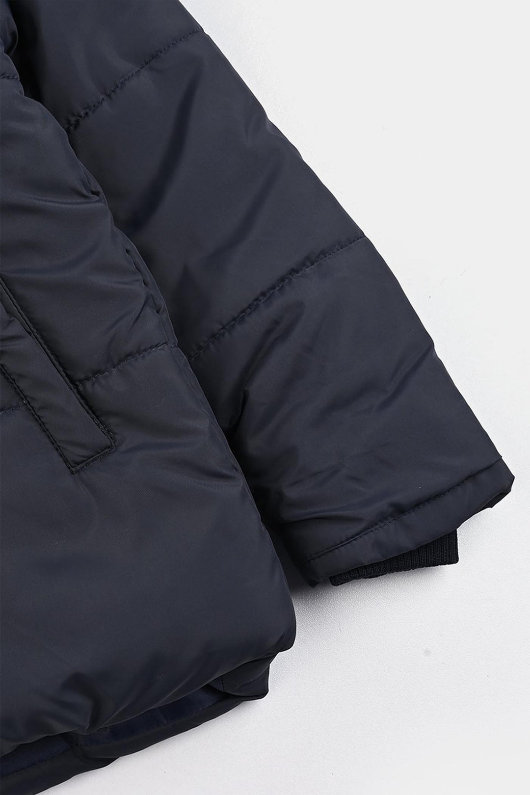 Boys Quilted Hooded Jacket F/S In Sports-NAVY