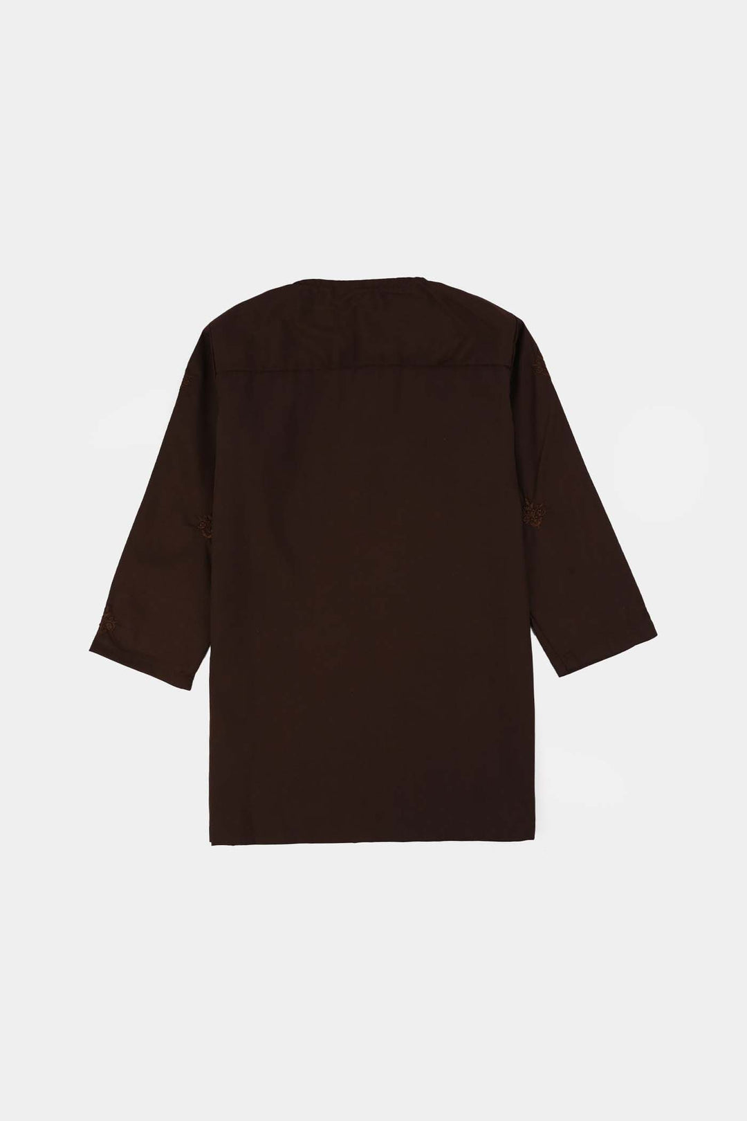 Infant Boys Poly Viscose Kurta Pajama (Choco) - Brown