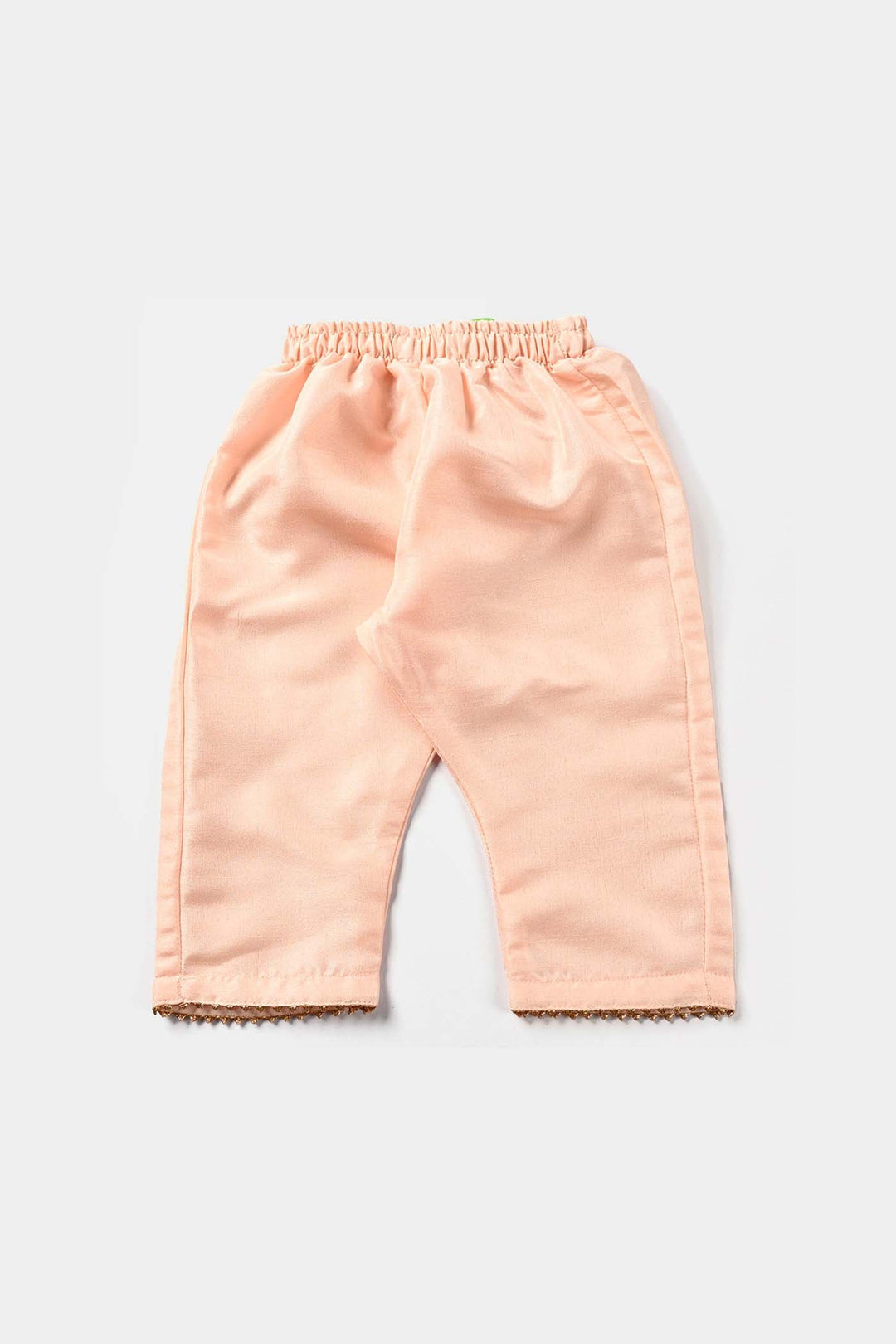 Infant Girls Raw Silk 2Pcs Suit Adorable-Peach