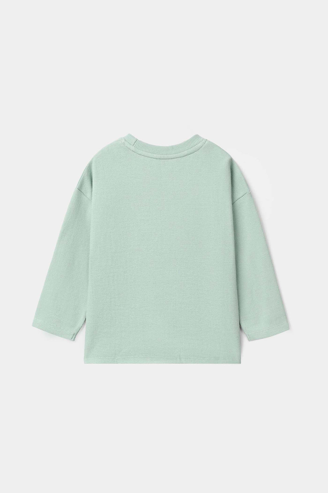 Girls Cotton Rib T-Shirt Floral Bloom - Blue