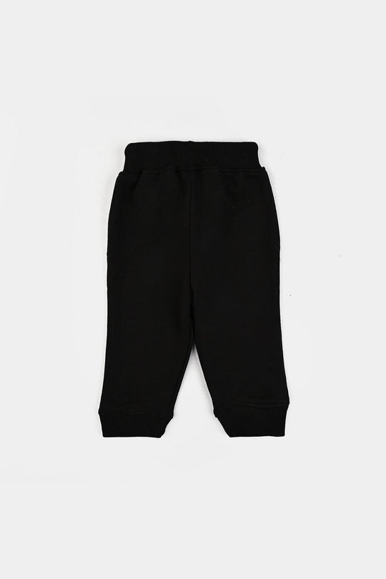 Infant Boys Jersey/Terry Pajama - Black
