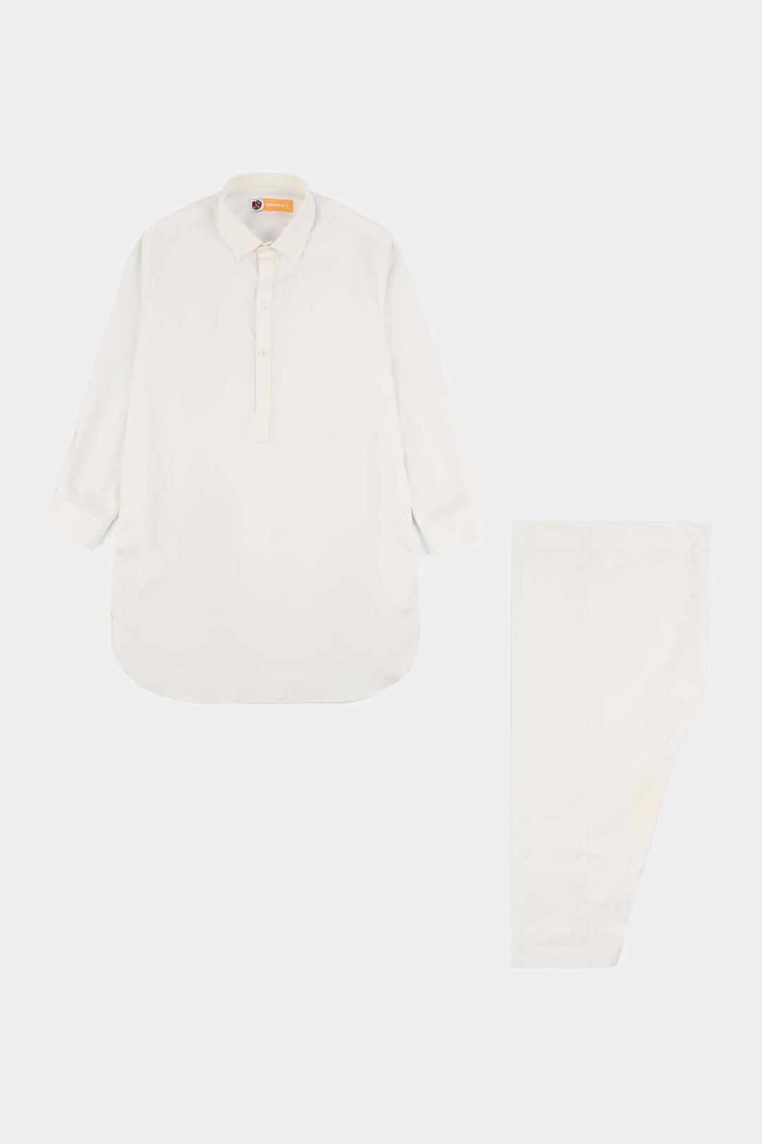 Boys Poly Viscose Kurta Pajama (Blended) - White
