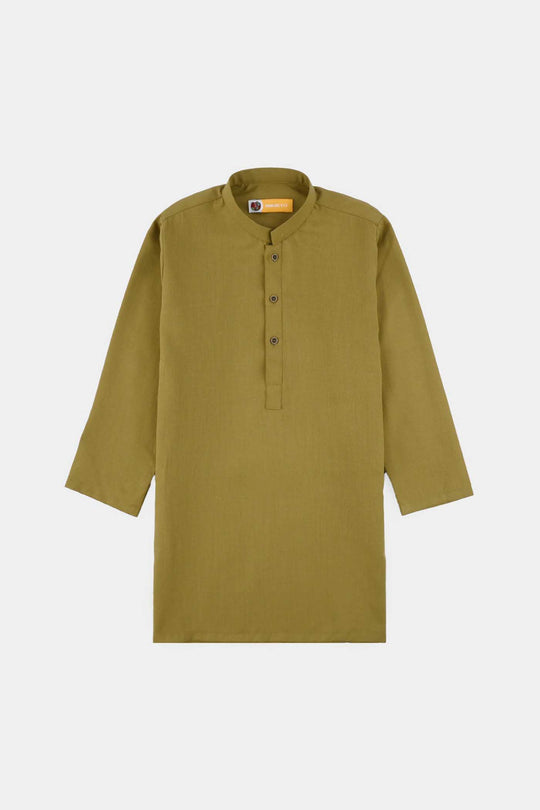 Boys Poly Viscose Kurta Pajama (Twill Tape) - Green
