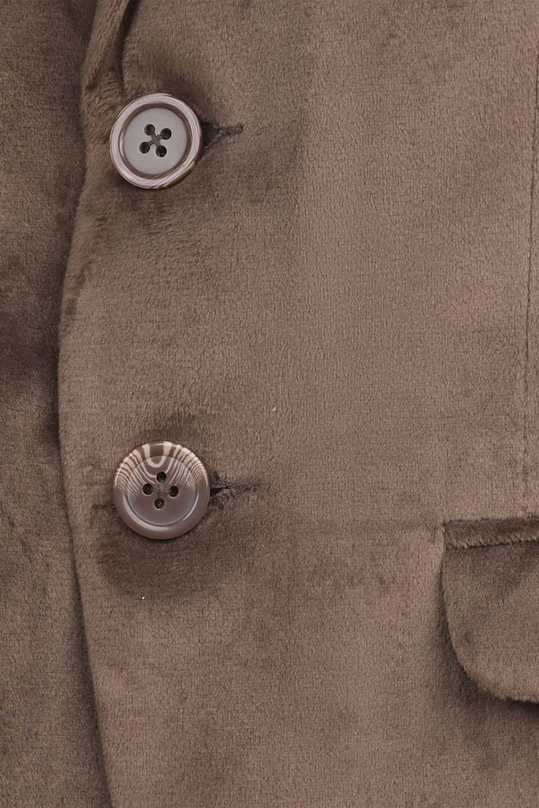 Boys Suede Blazer - Light Brown