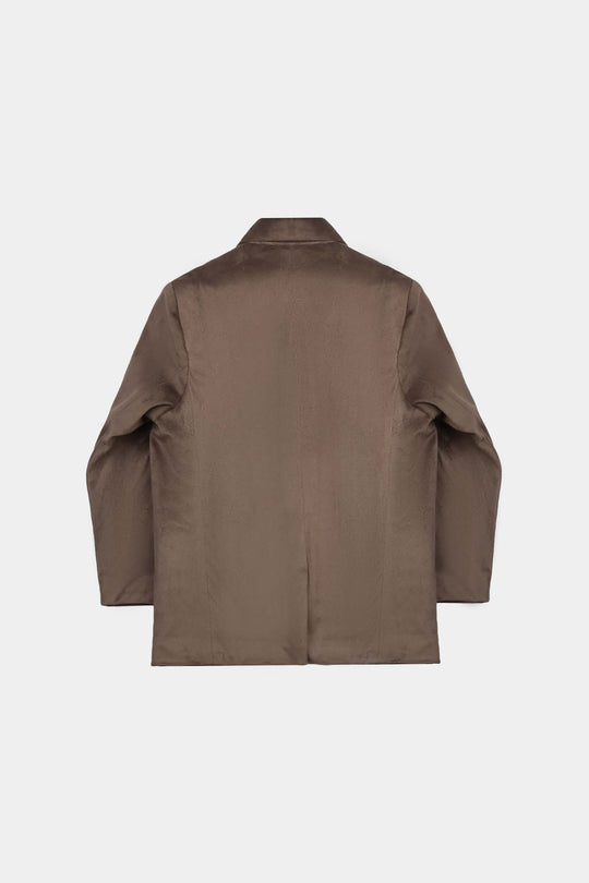 Boys Suede Blazer - Light Brown
