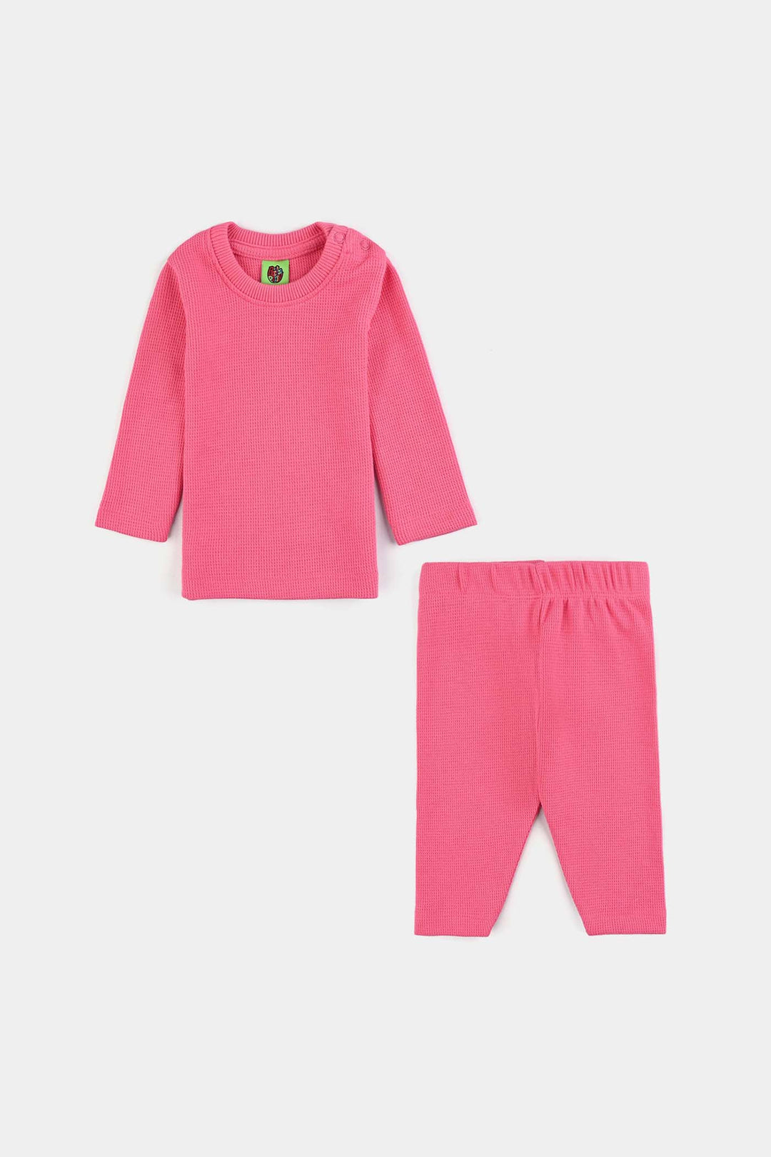 Infant Unisex Thermal Inner Wear Suit-Hot Pink