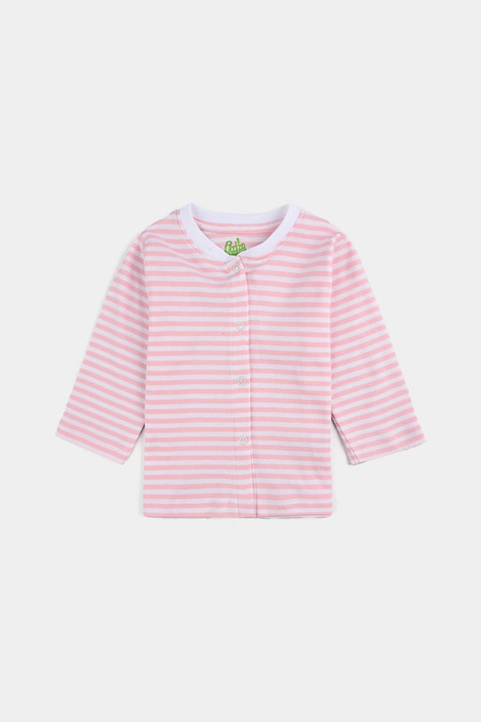 Infant Girls Cotton Interlock Bambi Cardigan Pack OF 3 - Pink.White