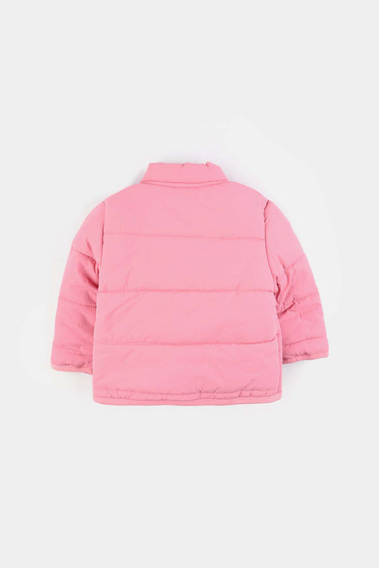 Infant Girls Quilted Jacket F/S-Pink