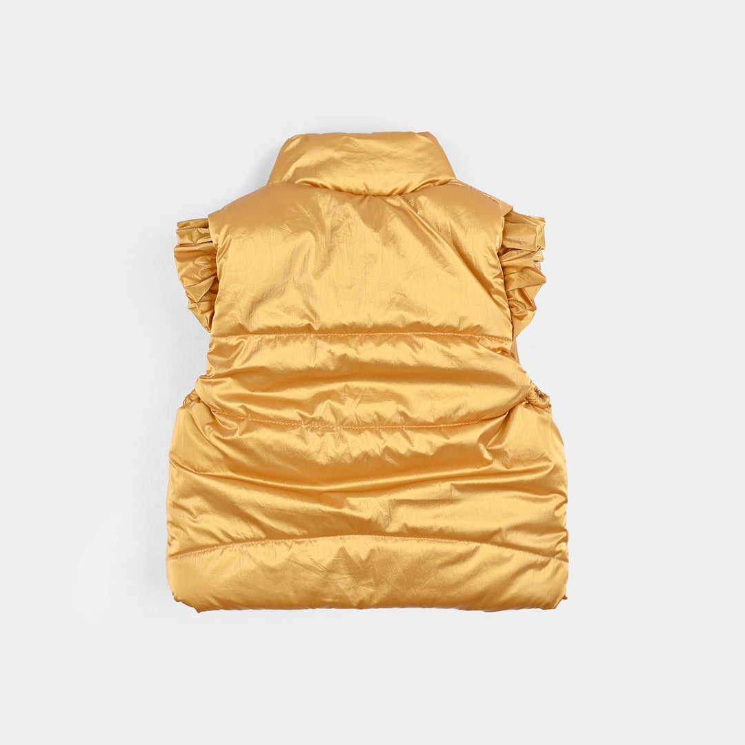 Infant Girls Quilted Jacket S/L Galaxy-GOLDEN
