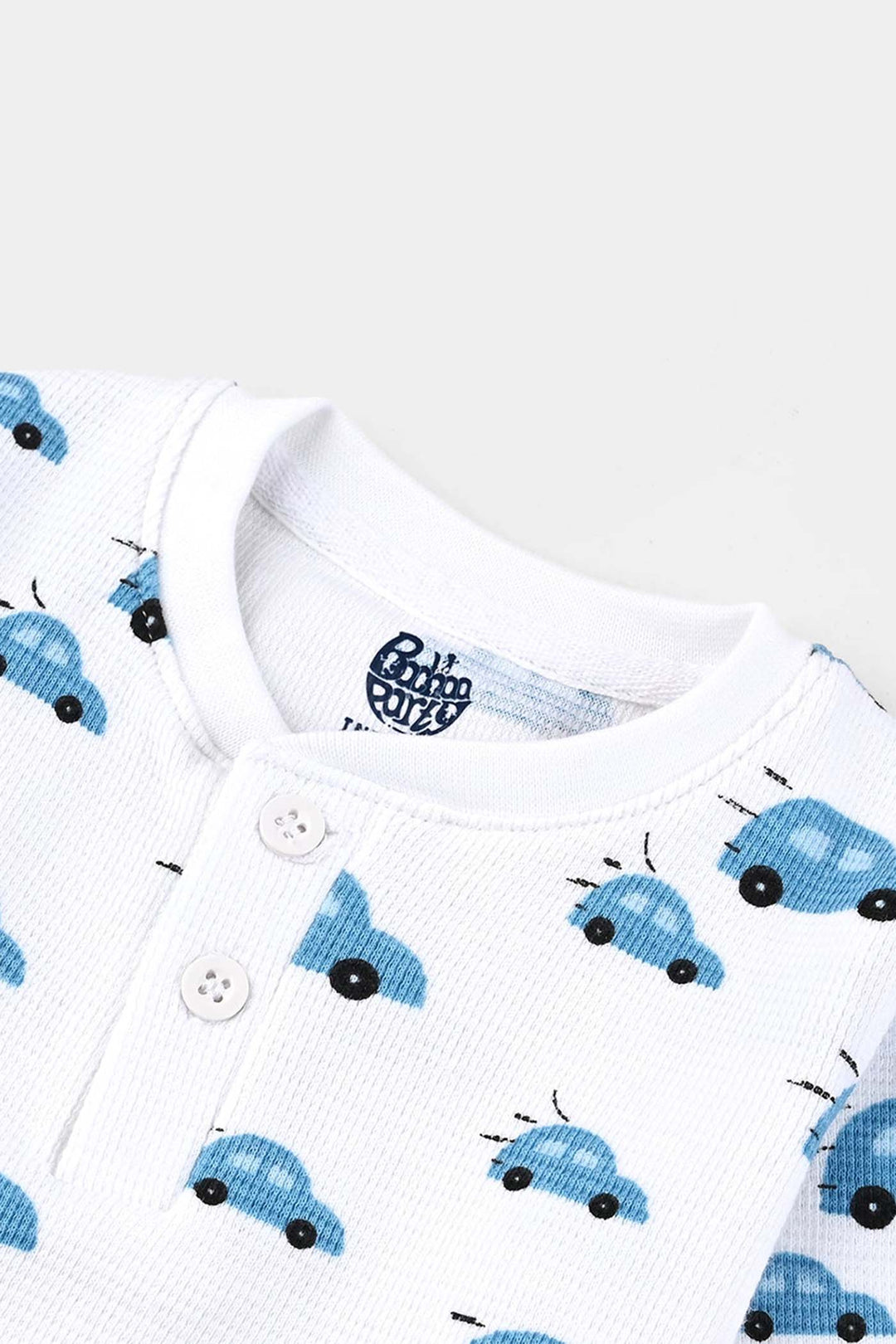 Infant Boys Thermal T-Shirt F/S Cars-White