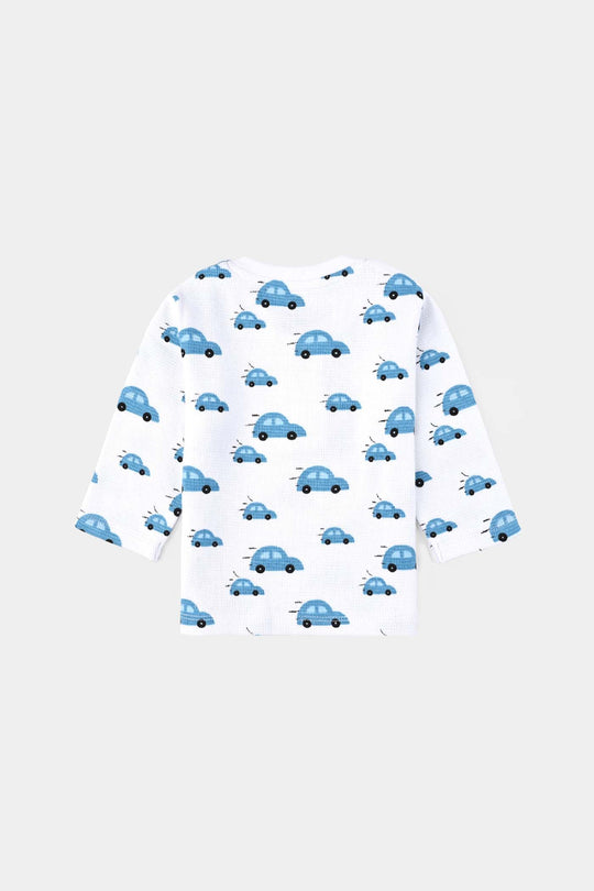 Infant Boys Thermal T-Shirt F/S Cars-White